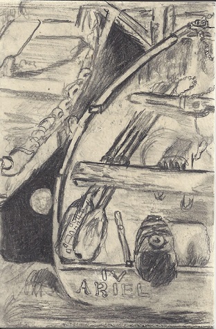 Ariel, Diane Pantanello, Graphite On Rag Mat, Postcard #39, $TBD