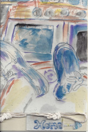 Home, Diane Pantanello, Watercolor On Rag Mat, Postcard #40, $TBD
