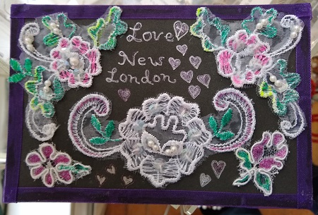 Love New London, King's Court Arts, Mixed Media Collage, Postcard #112, $TBD - Copy