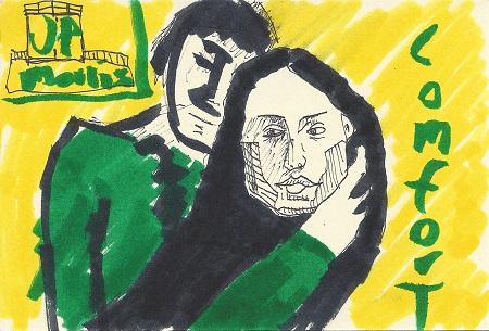 New London Comfort, James P. Morris, Ink On Rag Mat, Postcard #98, $TBD