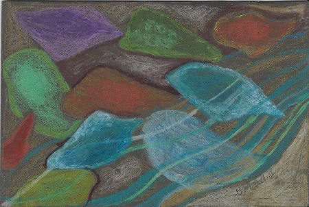 New London Sea Glass, Gretchen van der Lyke, Colored Pencil on Rag Mat, Postcard #61, $TBD
