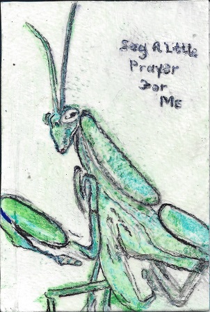 Say A Little Prayer For Me, Diane Pantenello, Paint on Rag Mat, Postcard #66, $TBD
