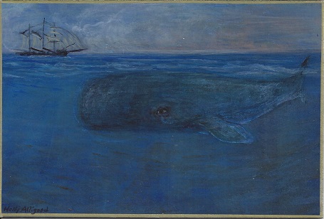 Whaling City - New London, CT, Holly Alligood, Acrylic on Rag Mat, Postcard #73, $TBD