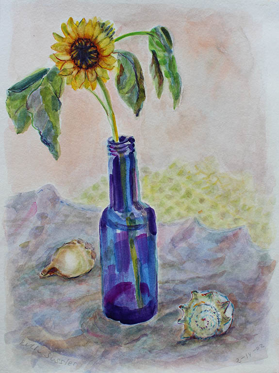 Sunflower, Ruth Sussler, Watercolor, 14x18, $195