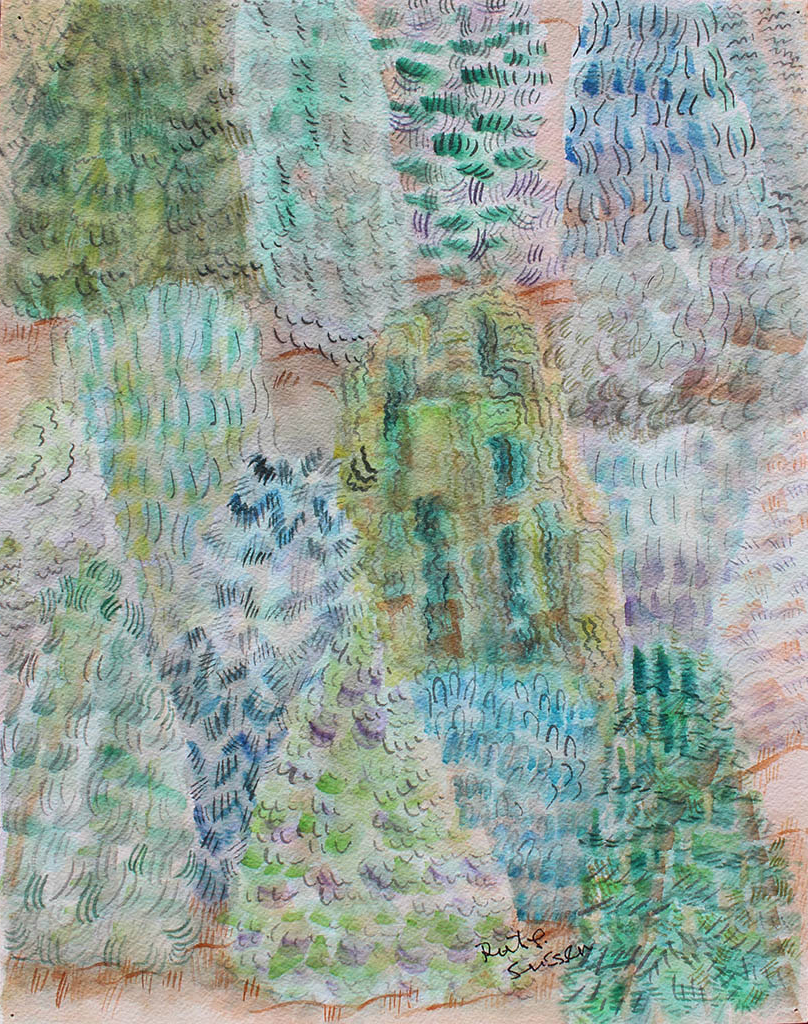 Tree Forest, Ruth Sussler, Watercolor, 14x18, $195