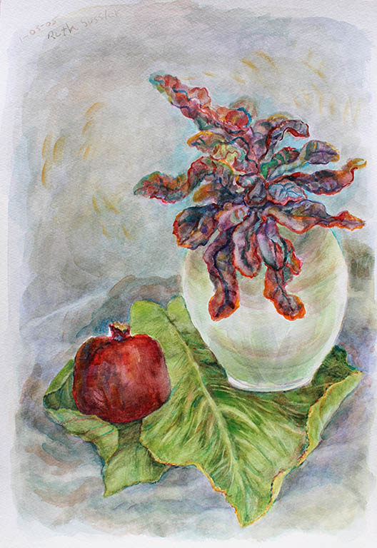 Pomegranate, Ruth Sussler, Watercolor, 16x20, $235