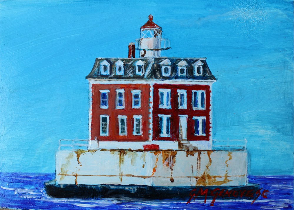 Ledge Light, Gigi Mezzo Genovese, Acrylic, 7x5, $150