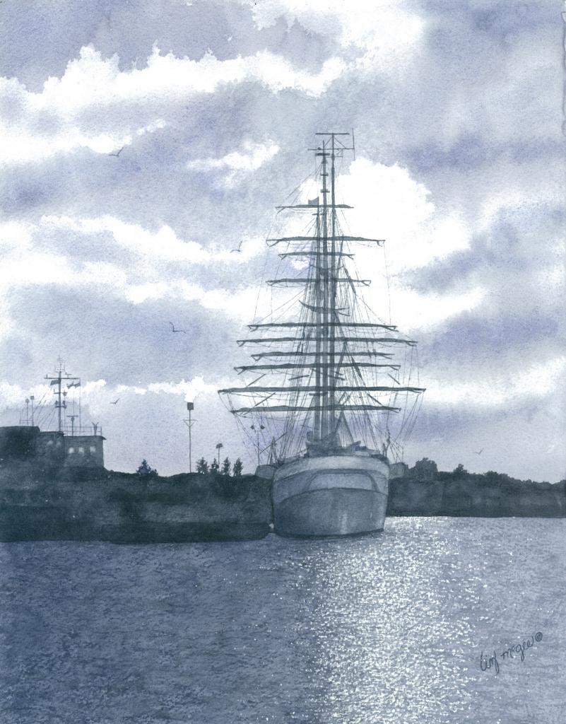 USCG Barque Eagle, Liz McGee, 11x14, $395
