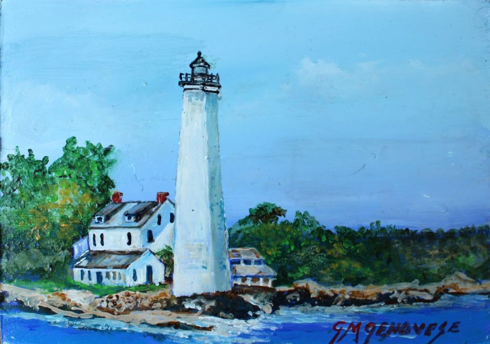 Harbor Light, Gigi Mezzo Genovese, Acrylic on Board, $400