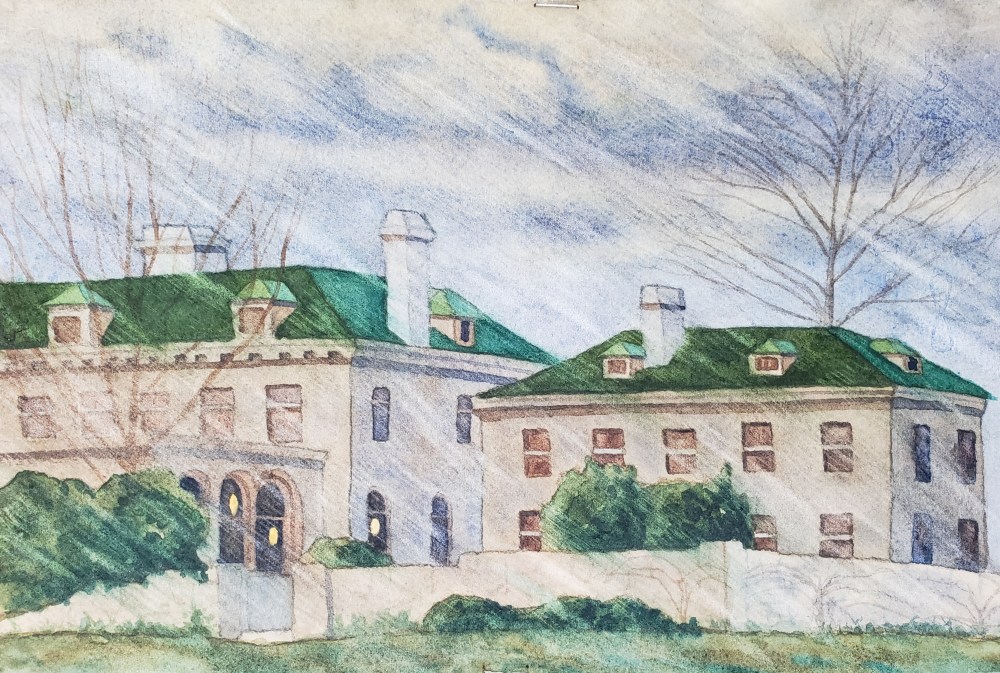 Harkness In The Rain, John McGuire, Watercolor, 11x15, $350