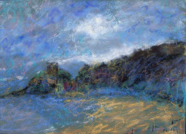 Memories Of San Terenzo, Martha Wakeman, Pastel On Panel, 14x13, $650
