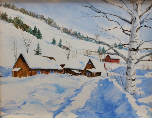 Winter Landscape Woodstock VT, Robert Hauschild, Acrylic, 20x17, $650