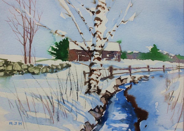 Fresh Snow, Robert Hauschild, Watercolor