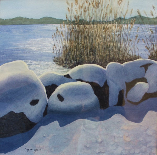 Winter Sheen, Liz McGee, Watercolor, 22x22, $695