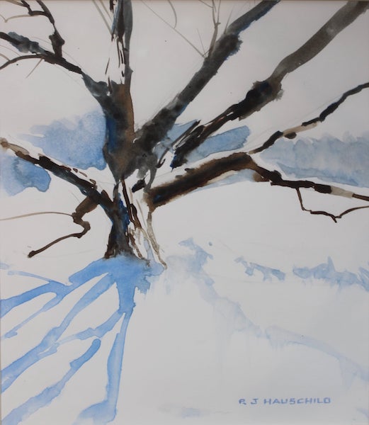 Winter Shadows, Robert Hauschild, Watercolor, 12x10, $125