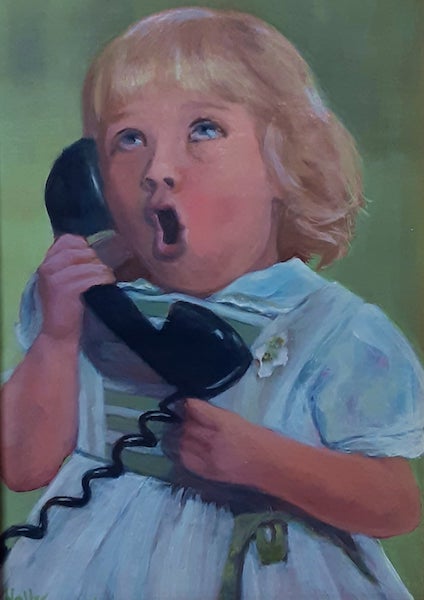 Hello, It's Me Goldie, Holly Alligood, Acrylic, 5x7