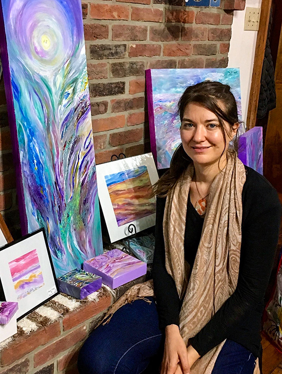 Amy Drago, Local Artist, Jewelry Maker, Photographer, Poet exhibiting in the Inspired show at Studio 33